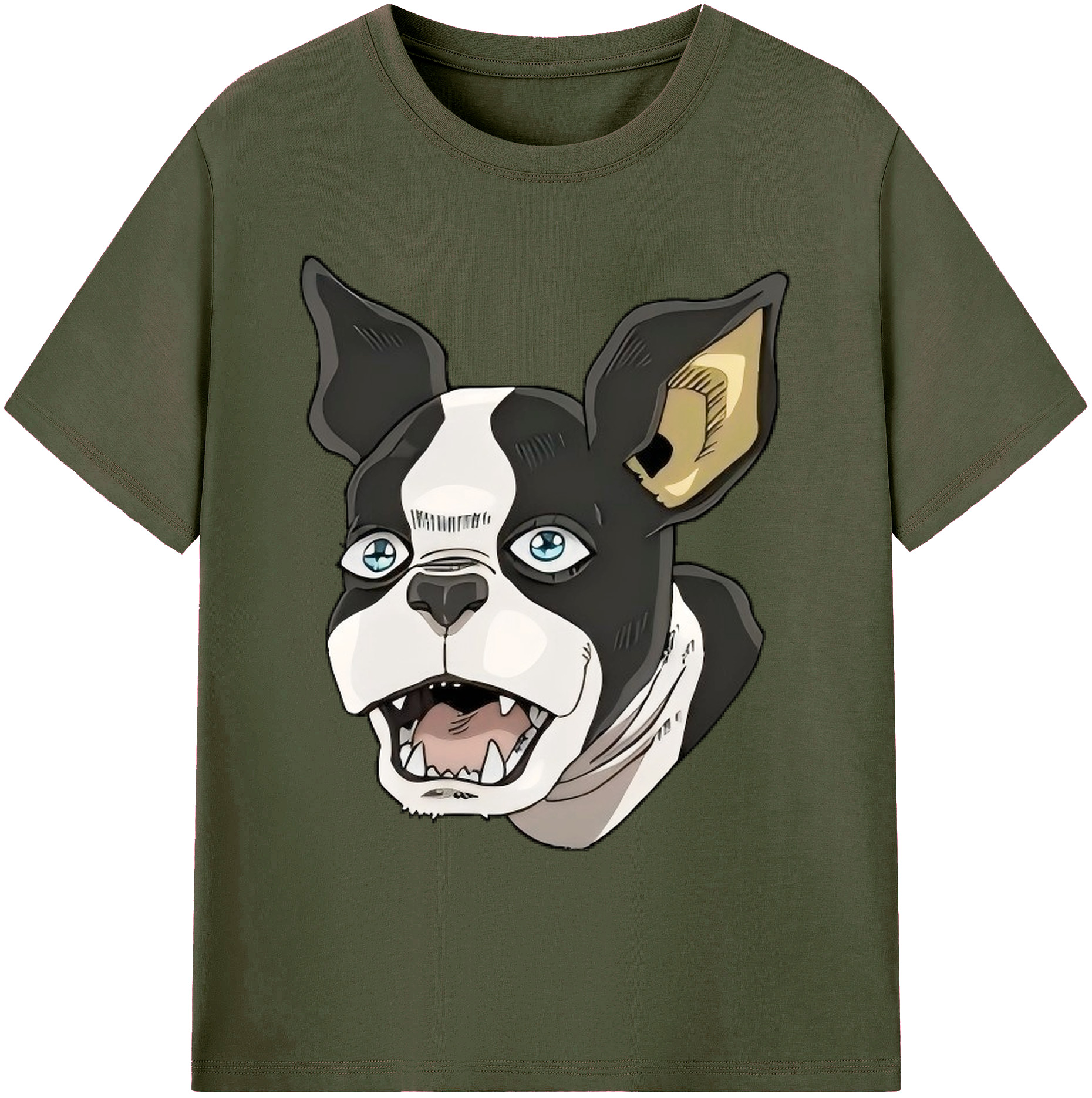 （画像用） ジョジョの奇妙な冒険 イギー JoJo's Bizarre Adventure Iggy 綿100％ メンズ半袖Tシャツ｜肌触りやわらか＆通気性